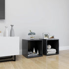 Tv-meubel 37x35x37 cm spaanplaat grijs (2 stuks)
