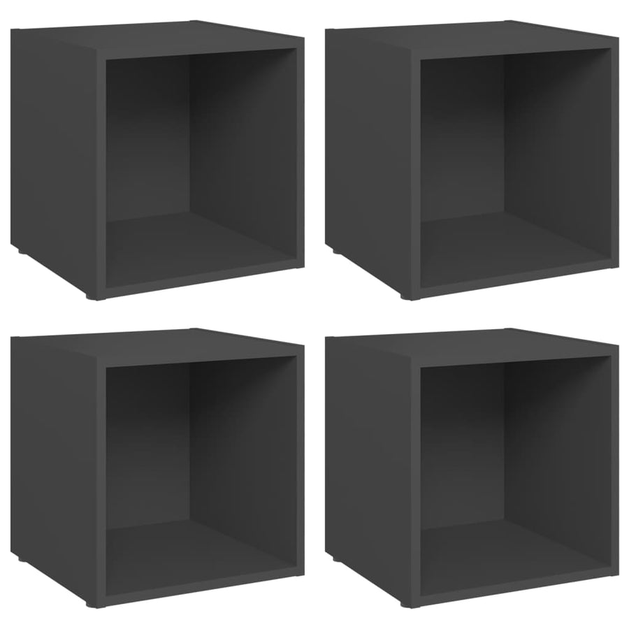 Tv-Meubelen 37X35X37 Cm Spaanplaat 4 Grijs