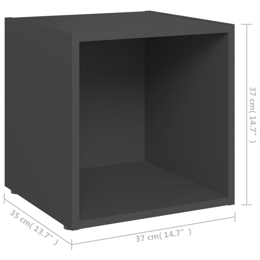 Tv-Meubelen 37X35X37 Cm Spaanplaat 4 Grijs
