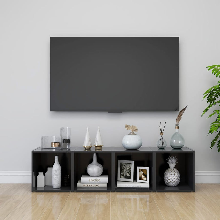 Tv-Meubelen 37X35X37 Cm Spaanplaat 4 Grijs