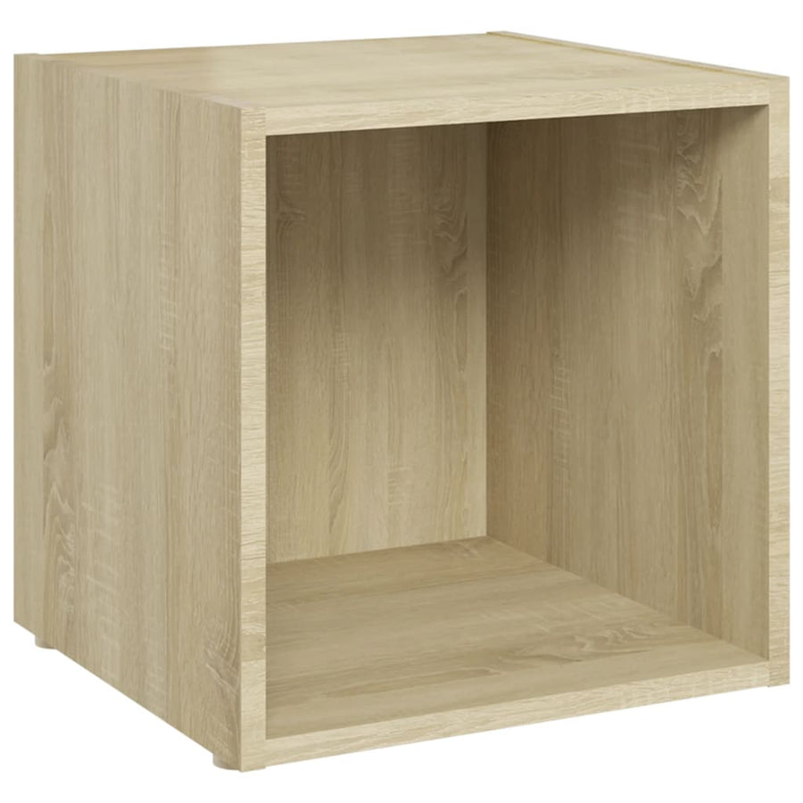 Tv-Meubel 37X35X37 Cm Spaanplaat Kleurig 1 Sonoma eiken