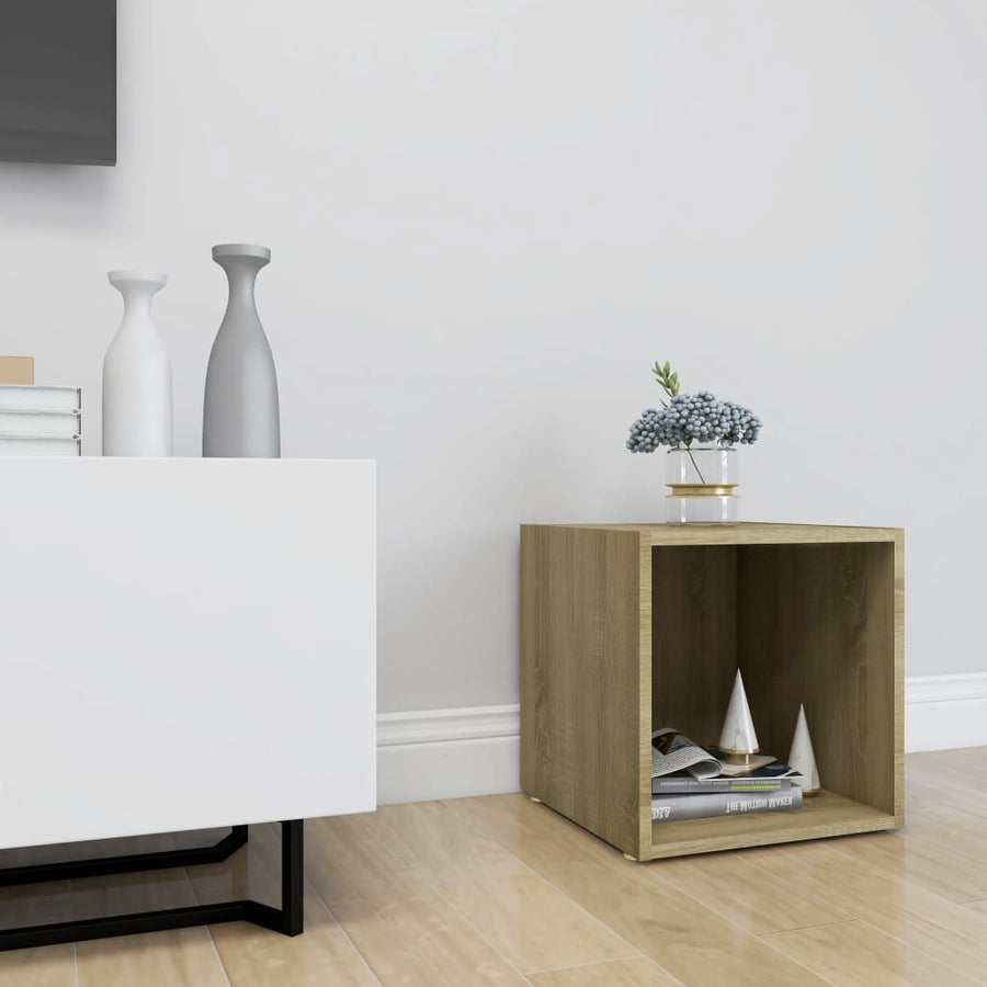 Tv-Meubel 37X35X37 Cm Spaanplaat Kleurig 1 Sonoma eiken
