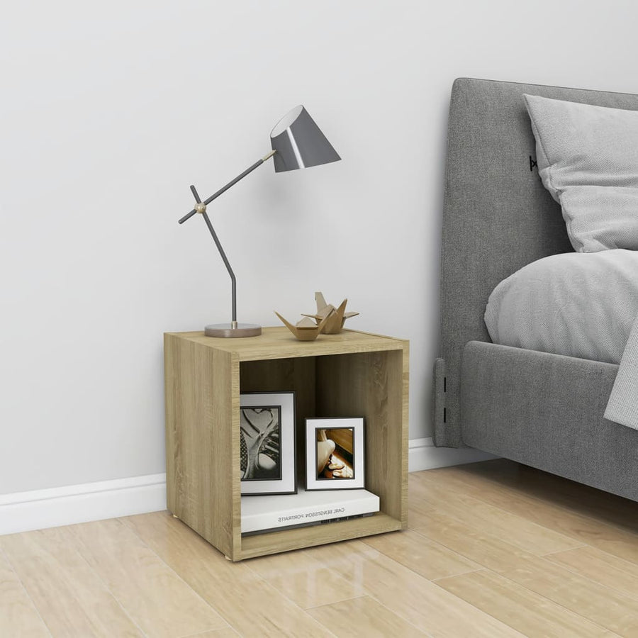 Tv-Meubel 37X35X37 Cm Spaanplaat Kleurig 1 Sonoma eiken