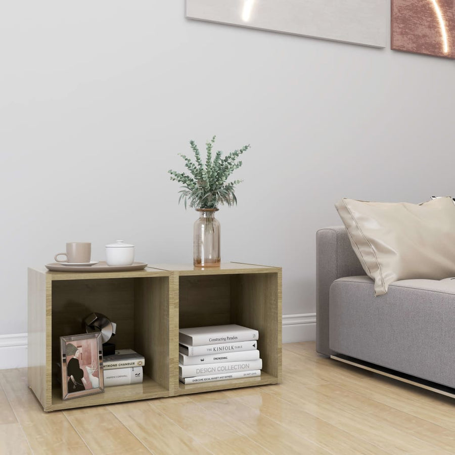 Tv-Meubelen 37X35X37 Cm Spaanplaat Kleurig 2 Sonoma eiken