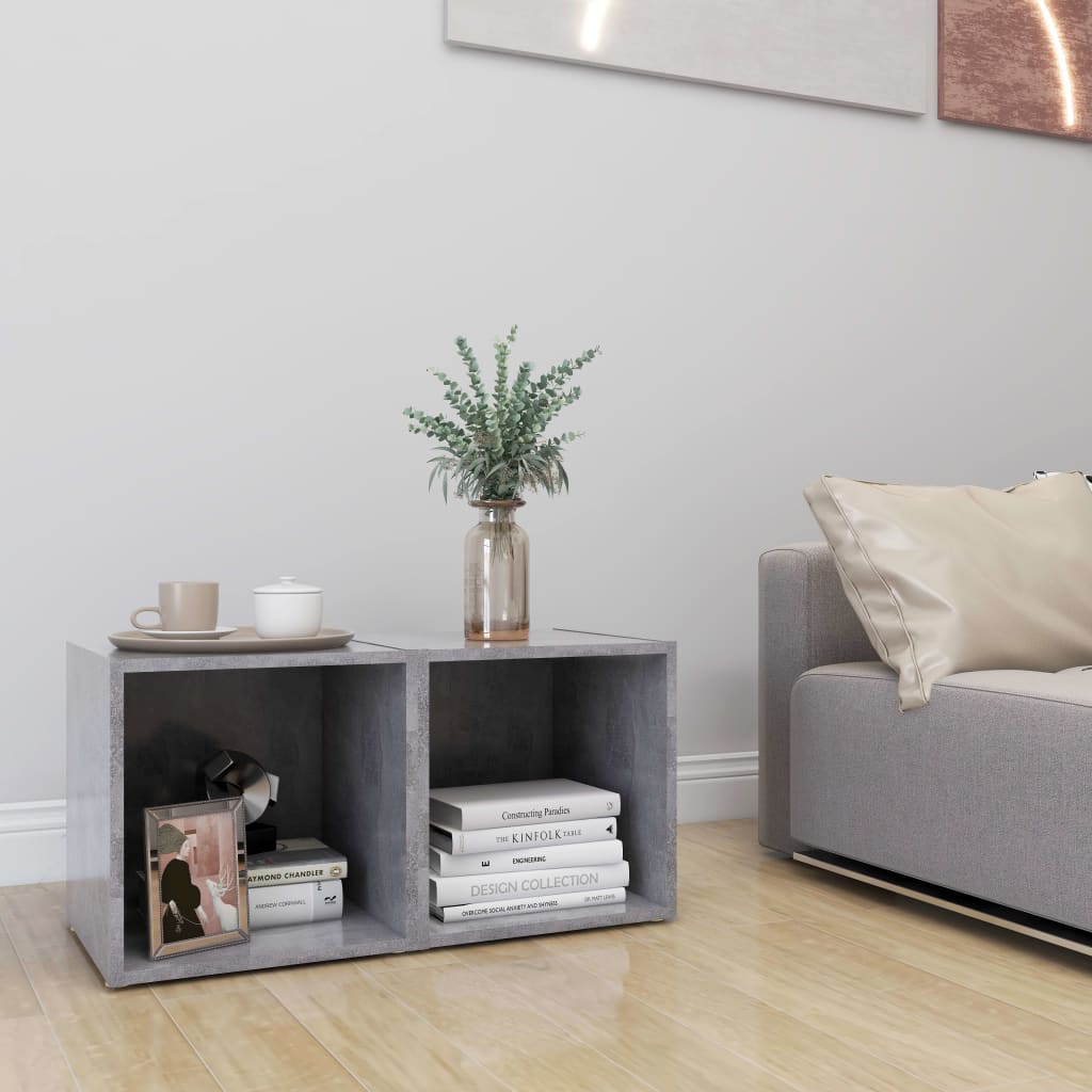 Tv-meubelen 2 st 37x35x37 cm bewerkt hout betongrijs