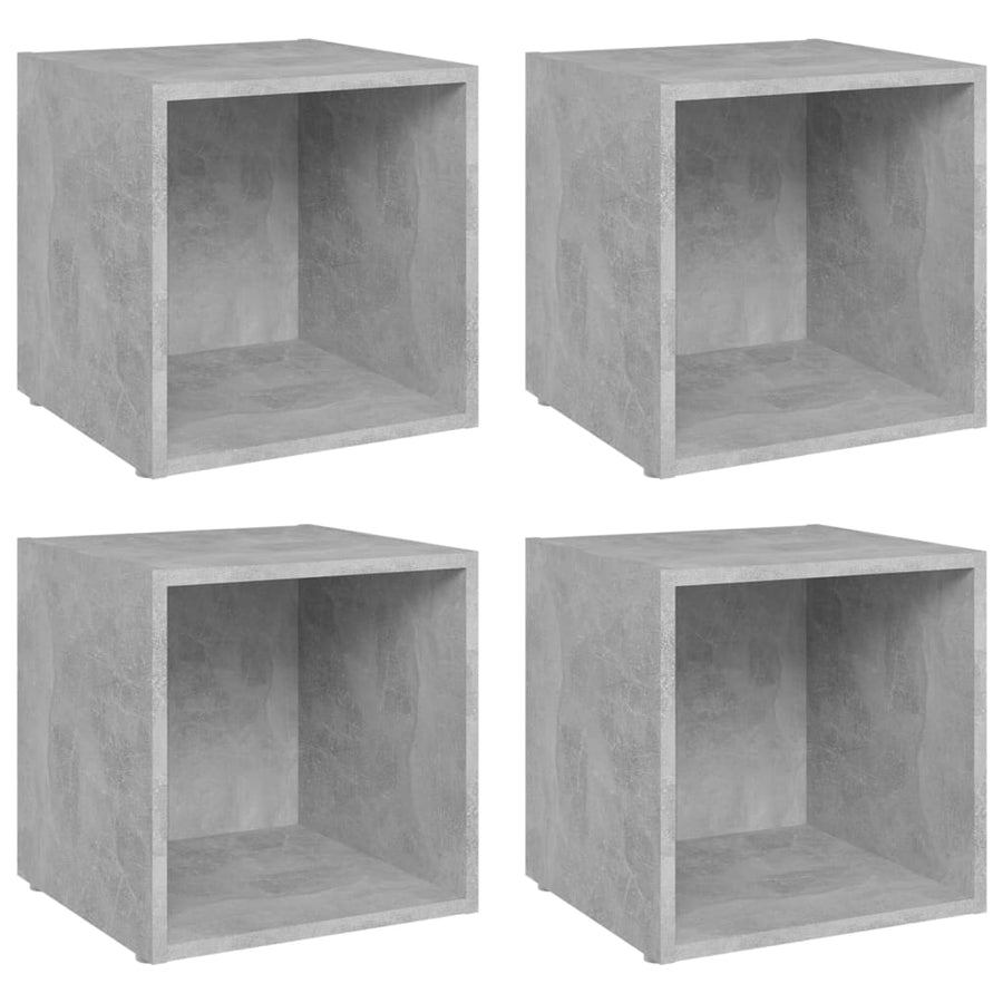 Tv-Meubelen 37X35X37 Cm Spaanplaat 4 Betongrijs