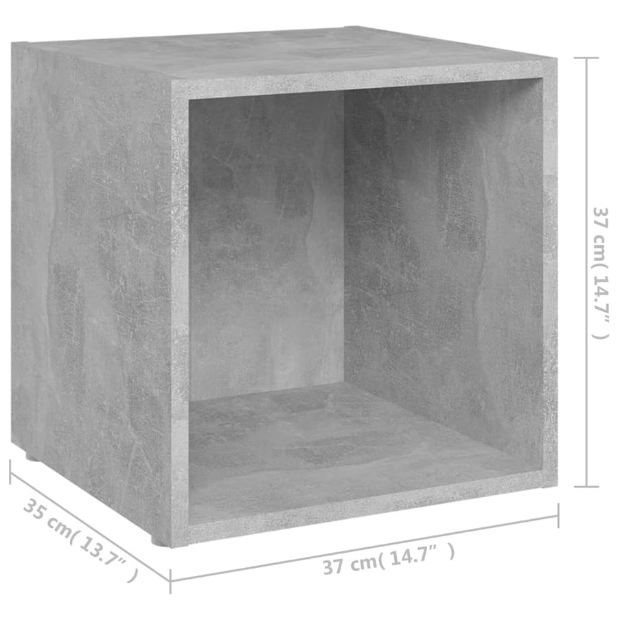 Tv-Meubelen 37X35X37 Cm Spaanplaat 4 Betongrijs