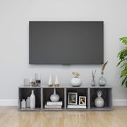 TV cabinets 4 pcs 37x35x37 cm distressed wood concrete grey
