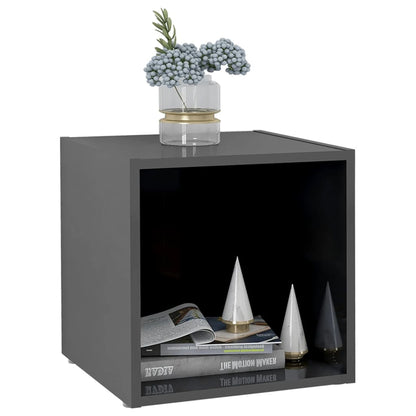 Tv-Meubelen 37X35X37 Cm Spaanplaat 4 Hoogglans grijs