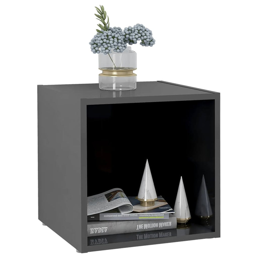 Tv-Meubelen 37X35X37 Cm Spaanplaat 4 Hoogglans grijs