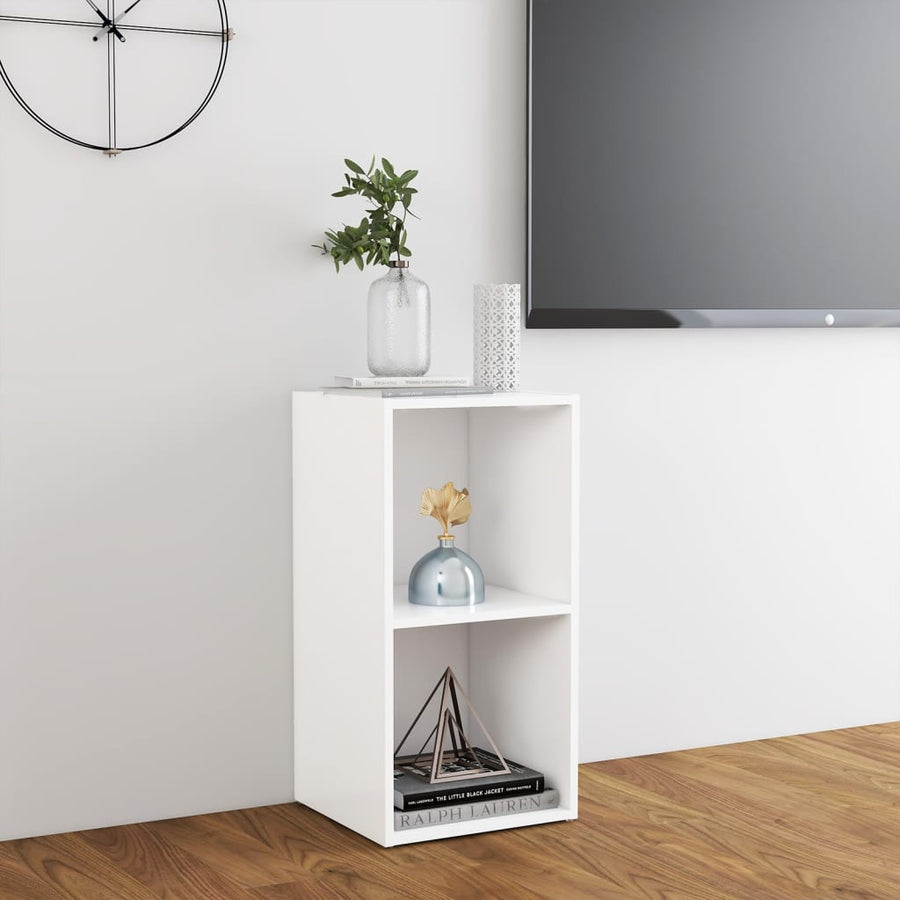 Tv-Meubel 72X35X36,5 Cm Bewerkt Hout Wit 72 cm 36.5 cm