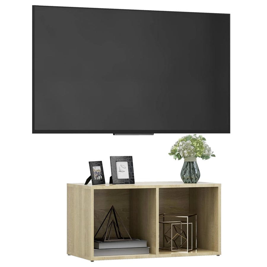 Tv-Meubel 72X35X36,5 Cm Spaanplaat Kleurig 72 x 35 x 36.5 cm Sonoma eiken