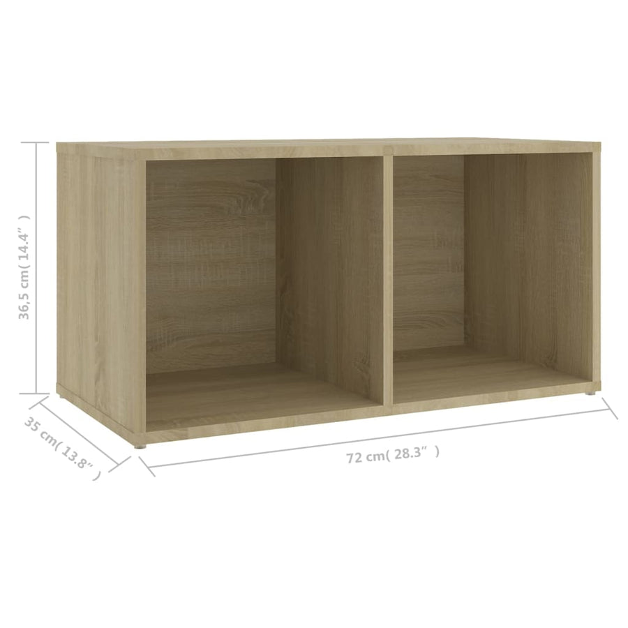 Tv-Meubel 72X35X36,5 Cm Spaanplaat Kleurig 72 x 35 x 36.5 cm Sonoma eiken
