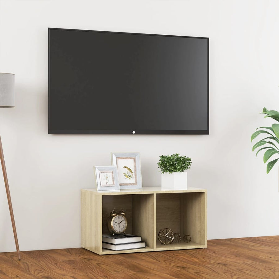 Tv-Meubel 72X35X36,5 Cm Spaanplaat Kleurig 72 x 35 x 36.5 cm Sonoma eiken