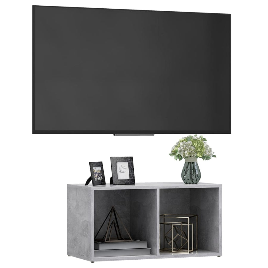 Tv-Meubel 72X35X36,5 Cm Spaanplaat 72 x 35 x 36.5 cm Betongrijs