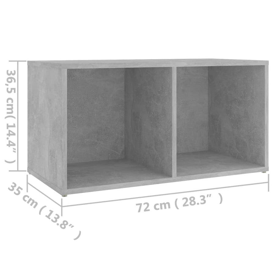 Tv-Meubel 72X35X36,5 Cm Spaanplaat 72 x 35 x 36.5 cm Betongrijs