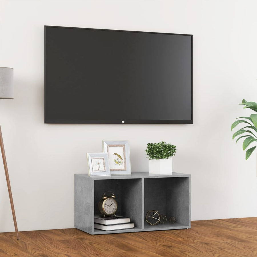 Tv-Meubel 72X35X36,5 Cm Spaanplaat 72 x 35 x 36.5 cm Betongrijs