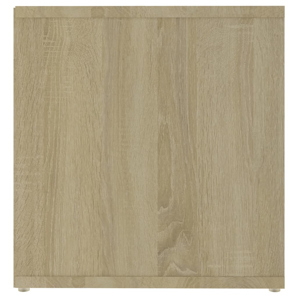 Tv-meubel 72x35x36,5 cm bewerkt hout wit en sonoma eikenkleurig