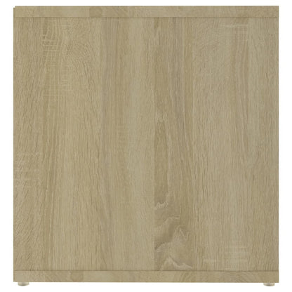 Tv-meubel 72x35x36,5 cm bewerkt hout wit en sonoma eikenkleurig