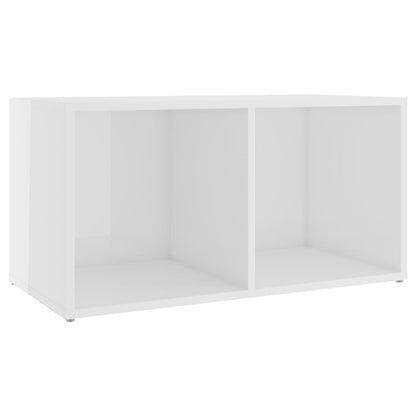 Tv-meubel 72x35x36,5 cm bewerkt hout hoogglans wit