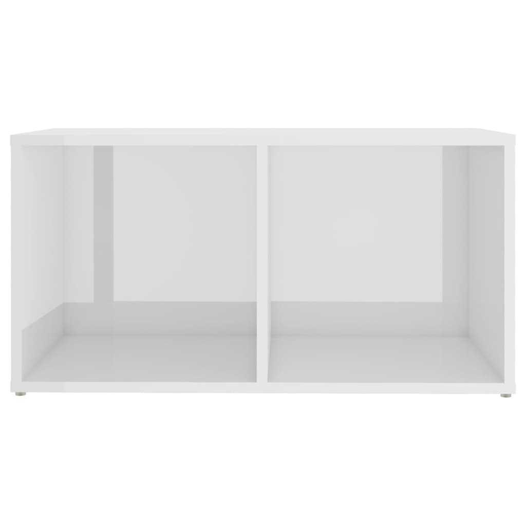 Tv-meubel 72x35x36,5 cm bewerkt hout hoogglans wit