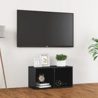 Tv-meubel 72x35x36,5 cm bewerkt hout grijs
