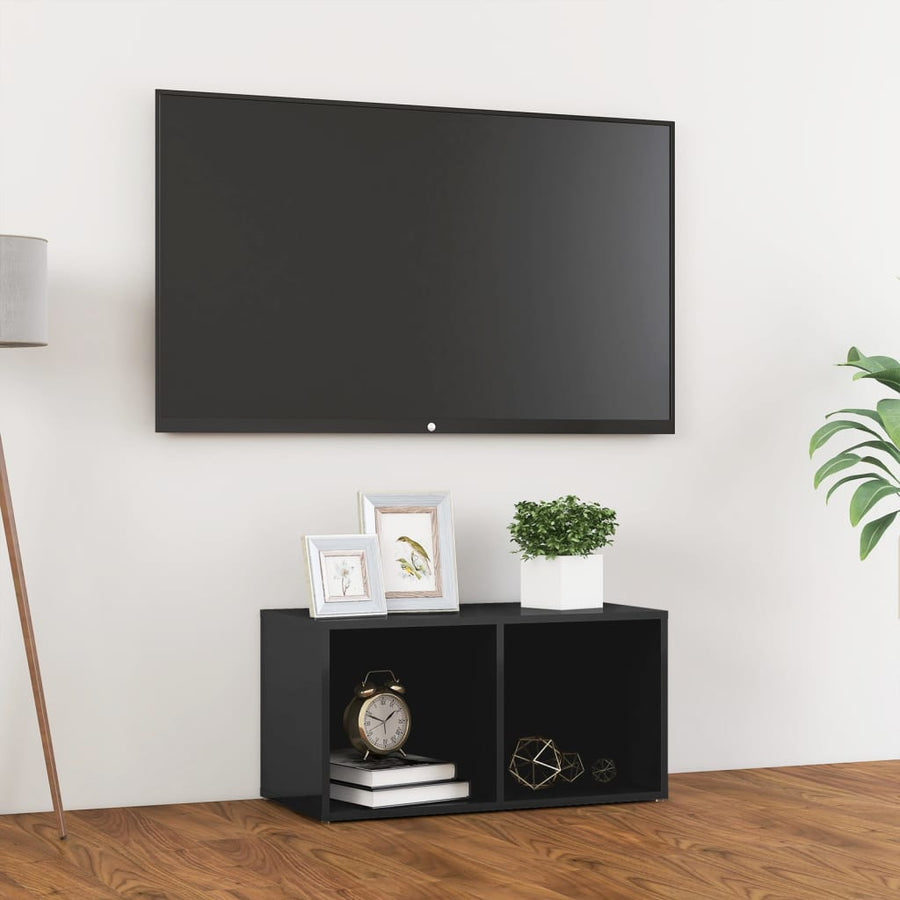 Tv-Meubel 72X35X36,5 Cm Spaanplaat 72 x 35 x 36.5 cm Hoogglans grijs