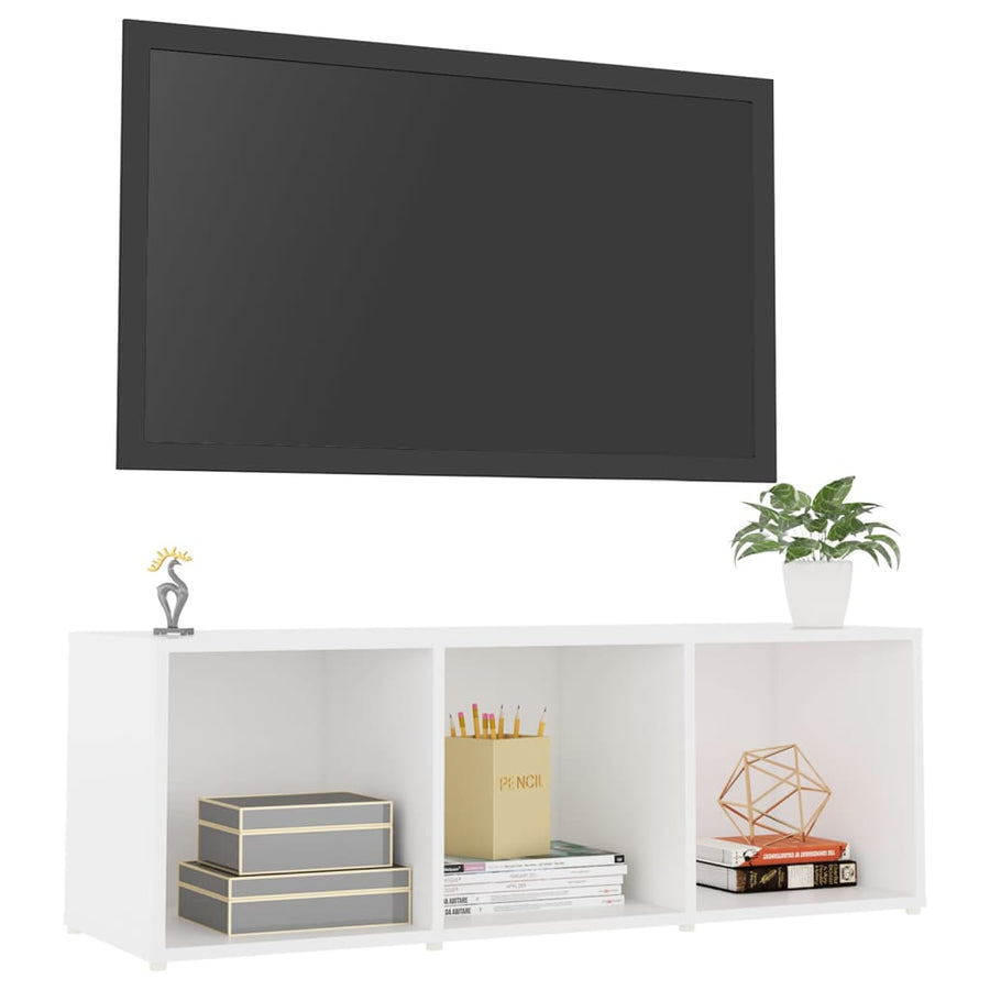 Tv-meubel 107x35x37 cm bewerkt hout wit
