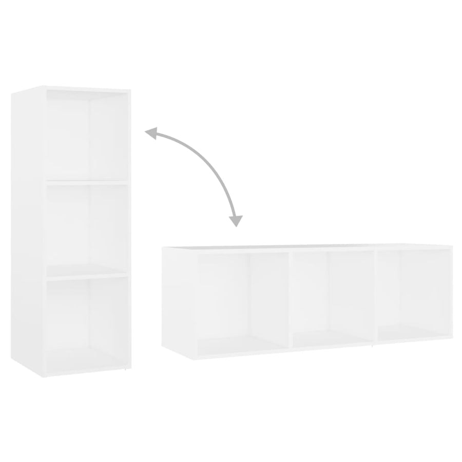 Tv-meubel 107x35x37 cm bewerkt hout wit