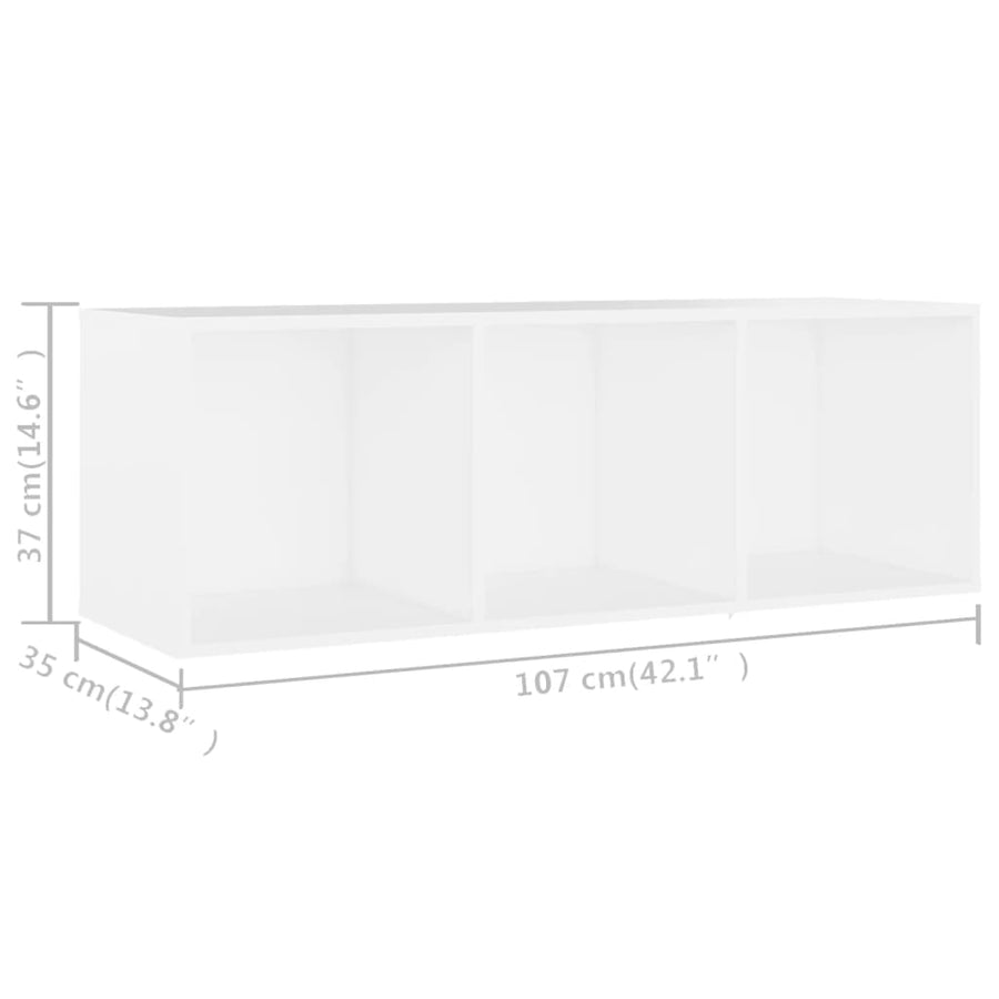 Tv-meubel 107x35x37 cm bewerkt hout wit