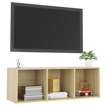 Tv-meubel 107x35x37 cm bewerkt hout sonoma eikenkleurig