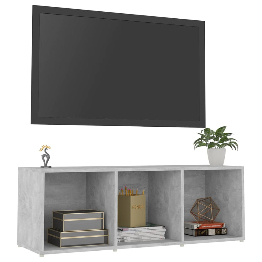 Tv-meubel 107x35x37 cm bewerkt hout betongrijs