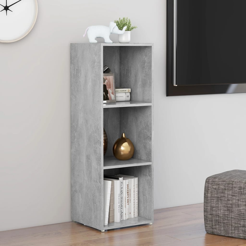 Tv-meubel 107x35x37 cm bewerkt hout betongrijs