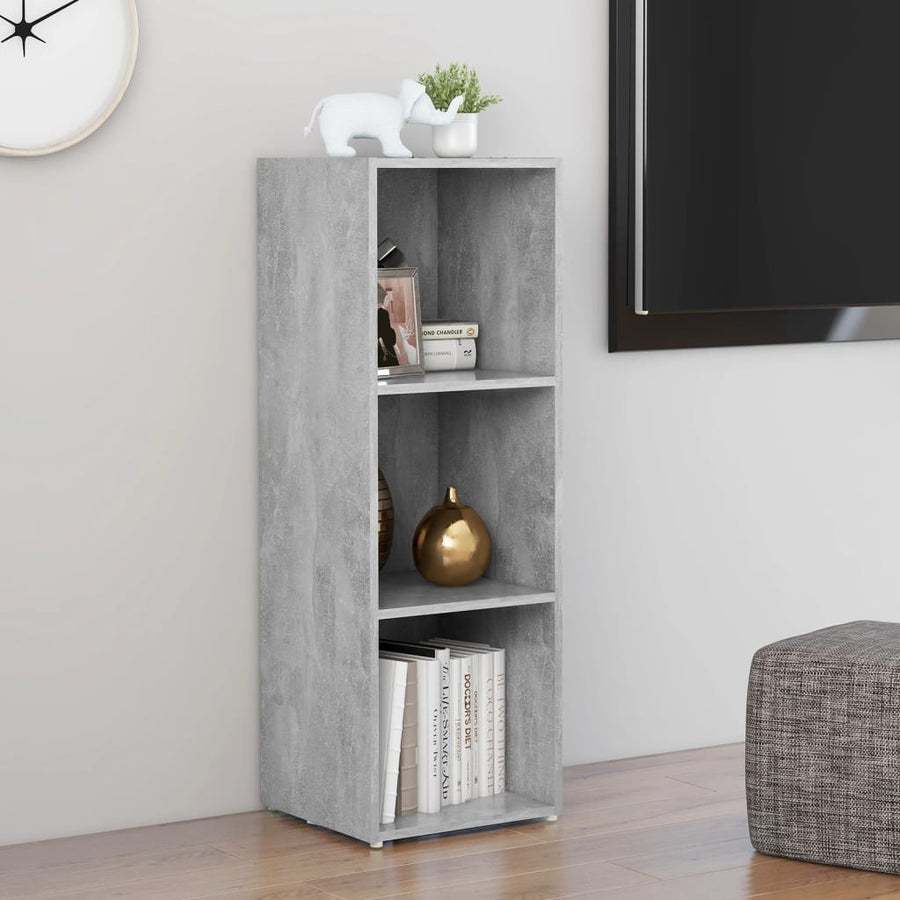 Tv-meubel 107x35x37 cm bewerkt hout betongrijs