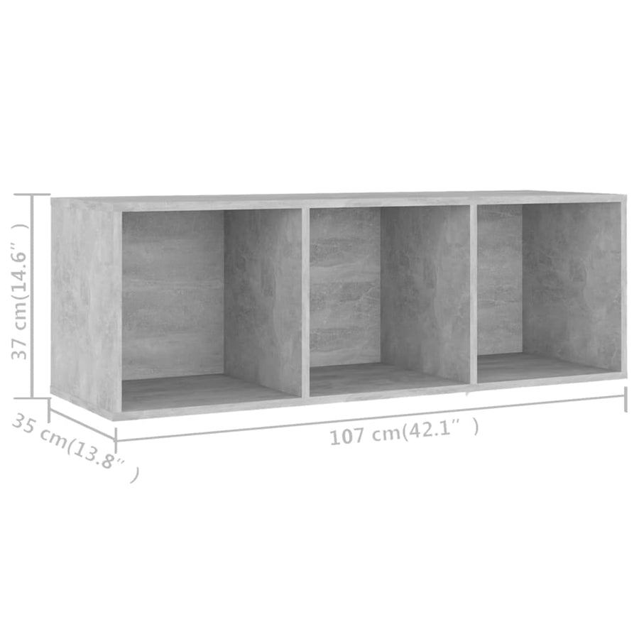 Tv-meubel 107x35x37 cm bewerkt hout betongrijs