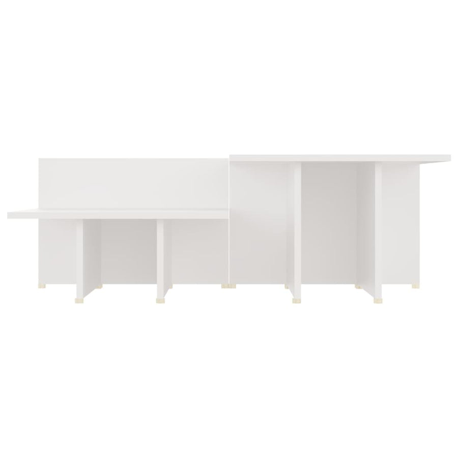 Salontafels 2 St 111,5X50X33 Cm Bewerkt Hout Wit