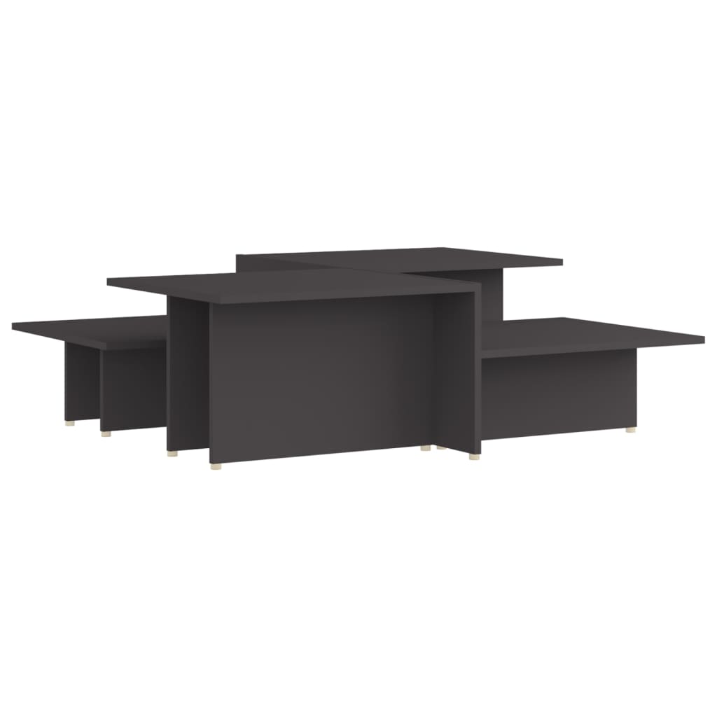 Salontafels 2 St 111,5X50X33 Cm Bewerkt Hout Grijs