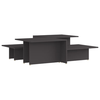 Salontafels 2 St 111,5X50X33 Cm Bewerkt Hout Grijs