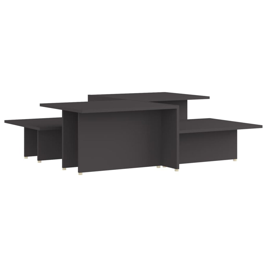Salontafels 2 St 111,5X50X33 Cm Bewerkt Hout Grijs