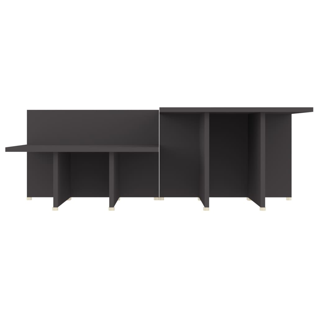 Salontafels 2 St 111,5X50X33 Cm Bewerkt Hout Grijs