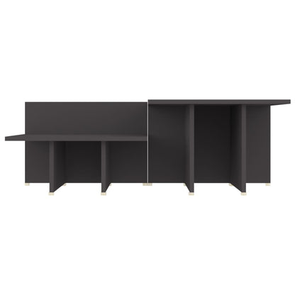 Salontafels 2 St 111,5X50X33 Cm Bewerkt Hout Grijs