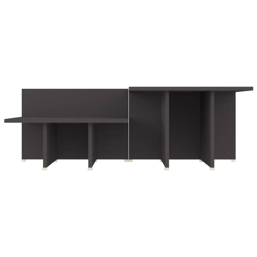 Salontafels 2 St 111,5X50X33 Cm Bewerkt Hout Grijs