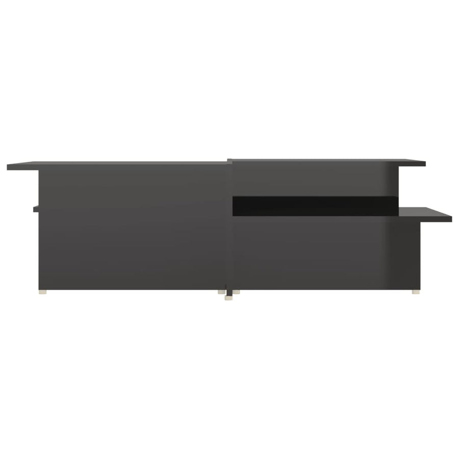 Salontafels 2 St 111,5X50X33 Cm Bewerkt Hout Hoogglans Zwart