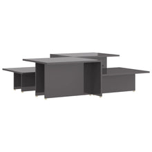 Salontafels 2 St 111,5X50X33 Cm Bewerkt Hout Hoogglans Grijs