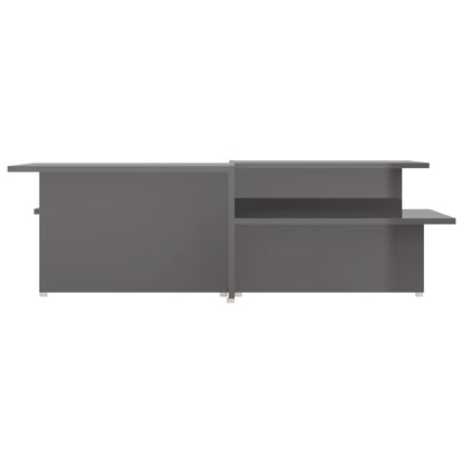 Salontafels 2 St 111,5X50X33 Cm Bewerkt Hout Hoogglans Grijs