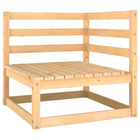 Solid pine garden corner sofa