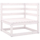 Tuinhoekbank massief grenenhout 70x70x67 cm wit
