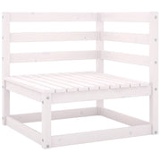 Tuinhoekbank massief grenenhout 70x70x67 cm wit