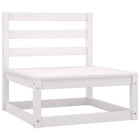 Tuinmiddenbank massief grenenhout 70x70x67 cm wit
