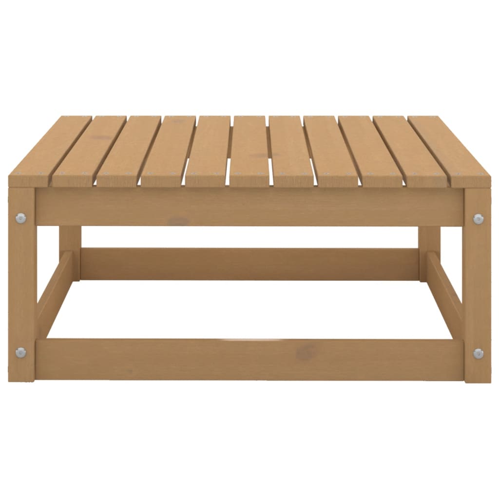 Tuinvoetenbank 70X70X30 Cm Massief Grenenhout Honingbruin Voetensteun